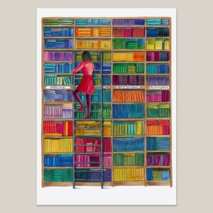 Postkarte Bibliothek Postkarte - Bibliothek