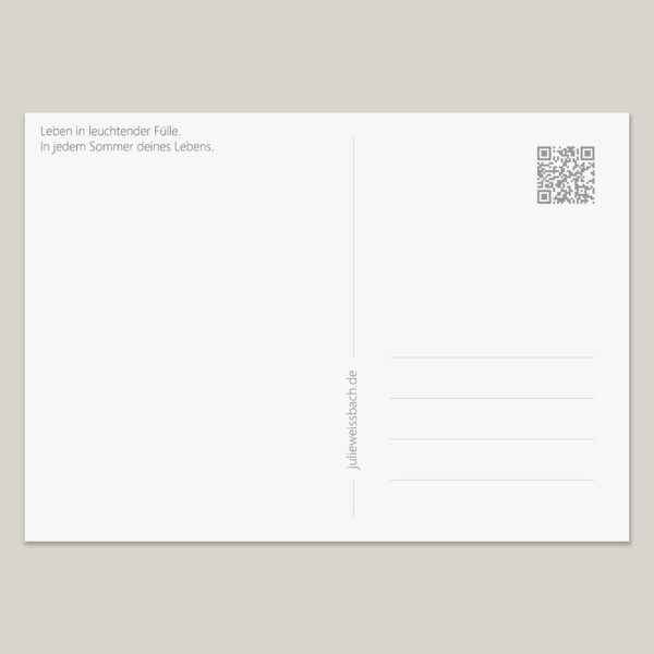 Postkarte - Blütenfrau im Sommer