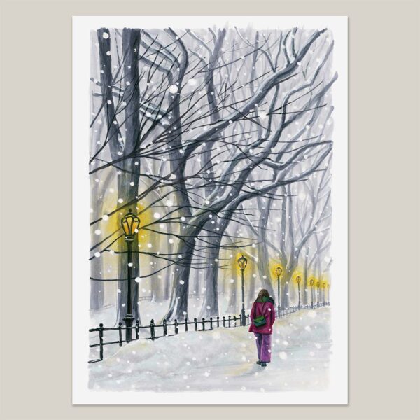 Postkarte - Winterspaziergang